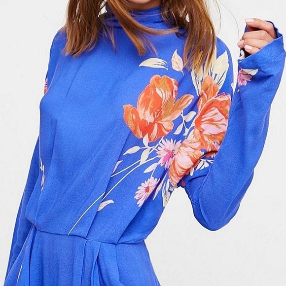 🌺NWT🌼 Free People Gemma Tunic Dress in Blue , Large - Picture 7 of 16